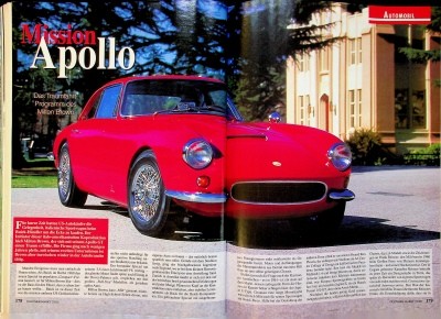 Oldtimer Markt 2502) Apollo 3500 GT in einer seltenen Vorstellung auf 6 Seiten