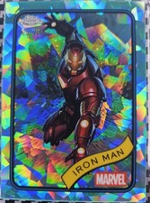 2025 TOPPS CHROME MARVEL SAPPHIRE IRON MAN AQUA REFRACTOR /75