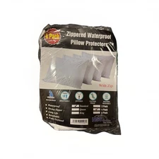 Niagara Sleep Solution Waterproof Pillow Protectors Standard 4 Pack  New Sealed 