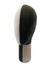 Vintage Handcraft Mannequin Head Two Tone Velour Fabric Head Retro MCM Style 16