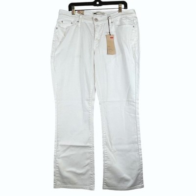 Levi's 529 Curvy Bootcut Jeans Womens 16M White Mid Rise 5 Pocket Stretch NWT