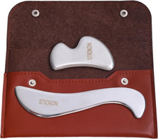 Stainless Steel Gua Sha Muscle Scraper Tool Set 2 in 1 Scraping Massage