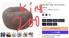CordaRoy's Bean Bag King Size Chenille