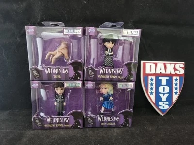 Jada Wednesday ( Addams Family ) Metalfigs - Complete Set of 4 Figures New Thing