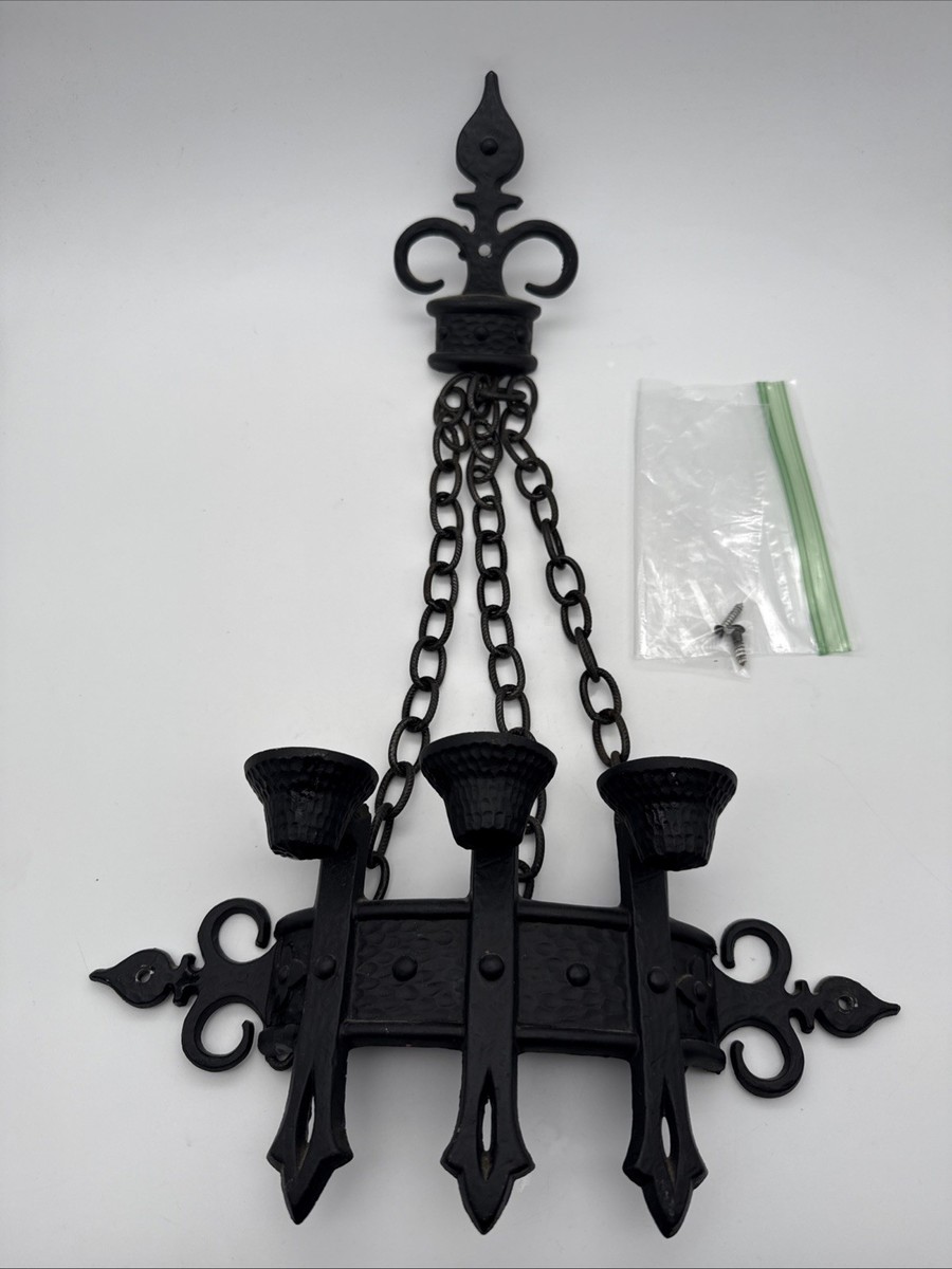 Vintage Sexton 1967 USA Gothic Medieval Chains Lamp Candle Holder