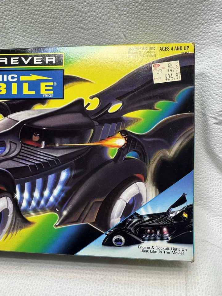 Batimóvil electrónico Kenner 1995 Batman Forever de colección solo en caja Foto 4 de 4