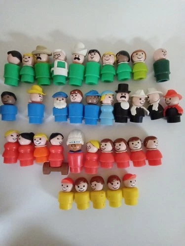 Vintage Fisher Price Little People Lot Of 35 Figures