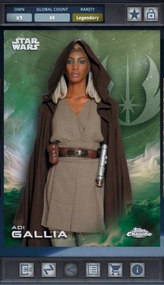 Adi Gallia - Green Wave 99cc Legendary - Star Wars Card Trader Topps Chrome