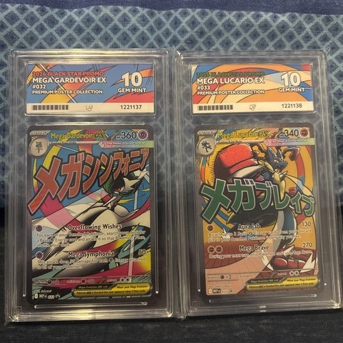 Mega Lucario Ex 033 & Mega Gardevoir Ex 032 Promos SEQUENTIAL ACE 10 Set