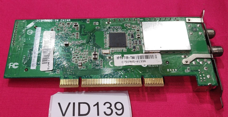 VID139 - HP 5188-7344 Low Profile Tv Tuner Card - No Remote - DAMAGED? - Image 3 of 4