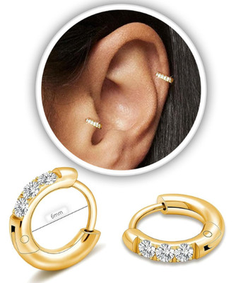 Aretes Argollas En Oro 14K Pendientes Joyería Fina De Moda Regalos Para Mujer US