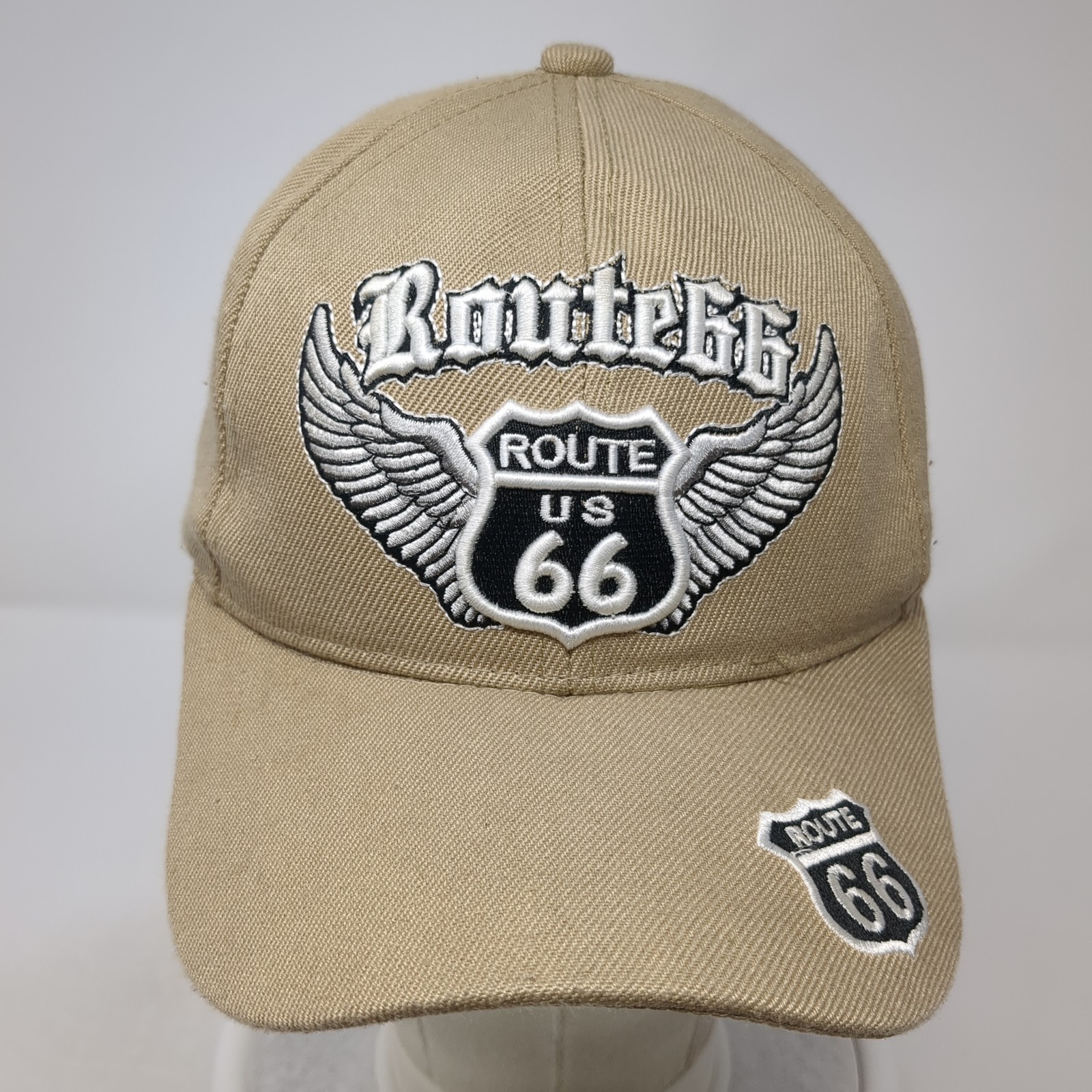 Route 66 Strapback Hat Solid Brown One Size Adjus… - image 2