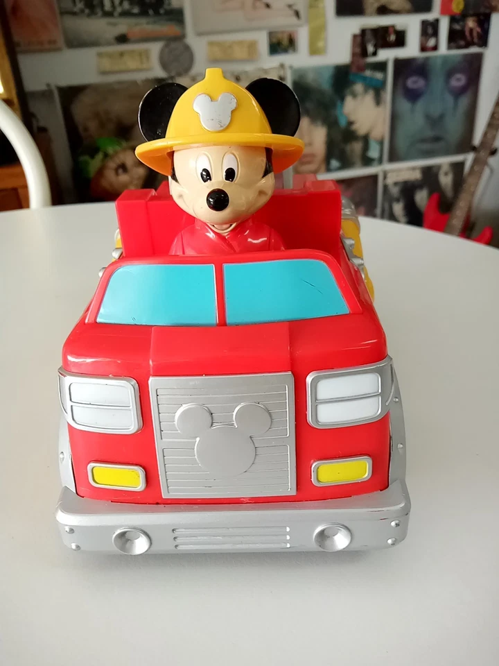 2020 Disney Mickey Mouse Junior Fire Truck RC No Remote Control & Untested As-Is - Image 2 of 4
