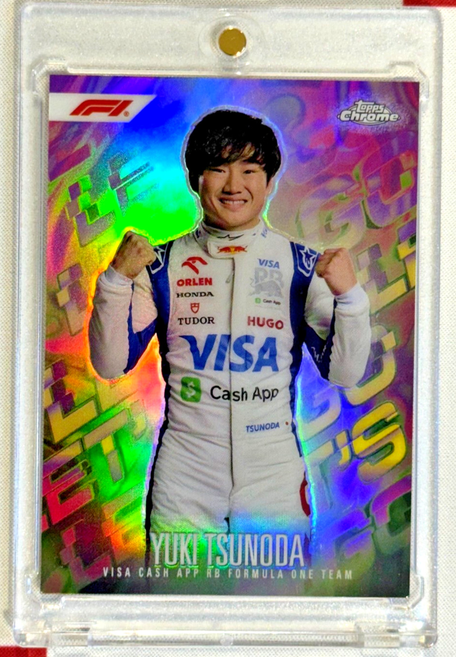 2024 Topps Finest Formula 1 F1 YUKI TSUNODA Let's Go Case Hit #LG-17 SP