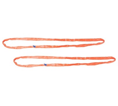 (2 Pack) Endless Round Sling 12' Orange 40000# VLL Crane Rigging Hoist Wrecke...
