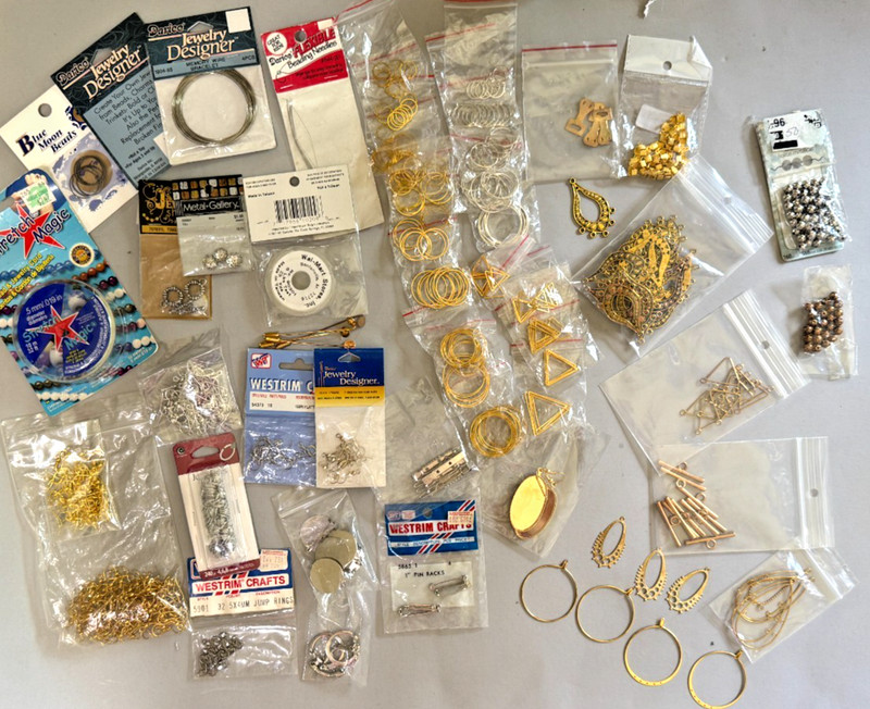 HUGE LOT of Jewelry Finding Gold & Silver Tone for Earings & Pendants PLUS