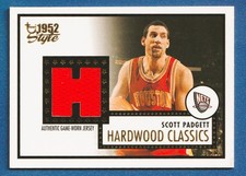 SCOTT PADGETT 2005-06 Topps 1952 Style JERSEY Hardwood Classics Rockets Nets NBA