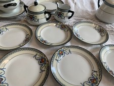 ANTIQUE Noritake China Set of CHILD'S Dishes Vintage Teapot Plates Teacups LOT
