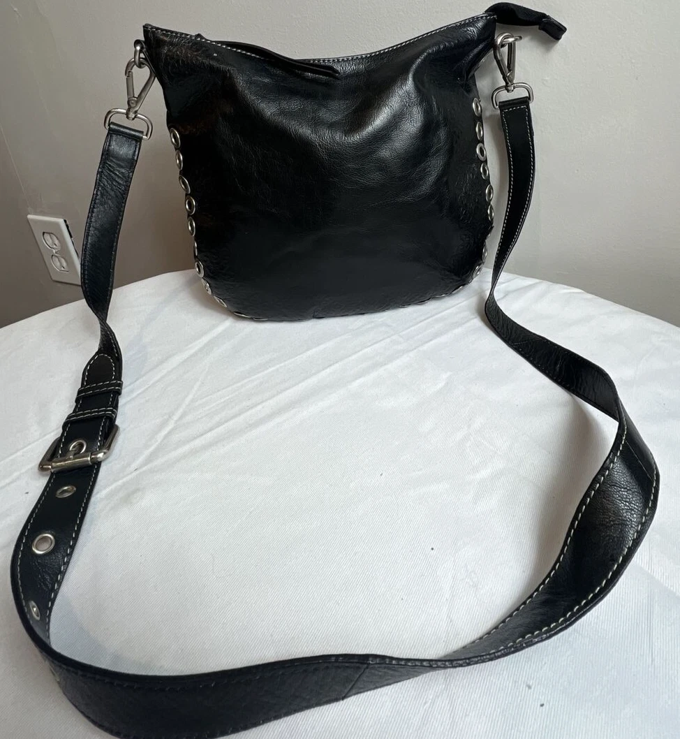 Black and shop silver crossbody purse