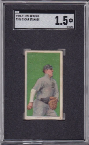 1909-11 T206 OSCAR STANAGE SGC 1.5 FR Fair POLAR BEAR reverse