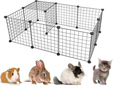 12 Panels Metal Pet Playpen Tent Cats Exercise Pen Crate Cage Kennel Dog Foldabl