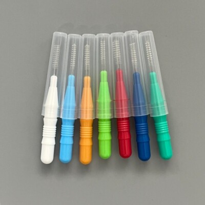 10Pcs Interdental Brush Floss Sticks Tooth Floss Head Toothpick Cleaning 7 Color