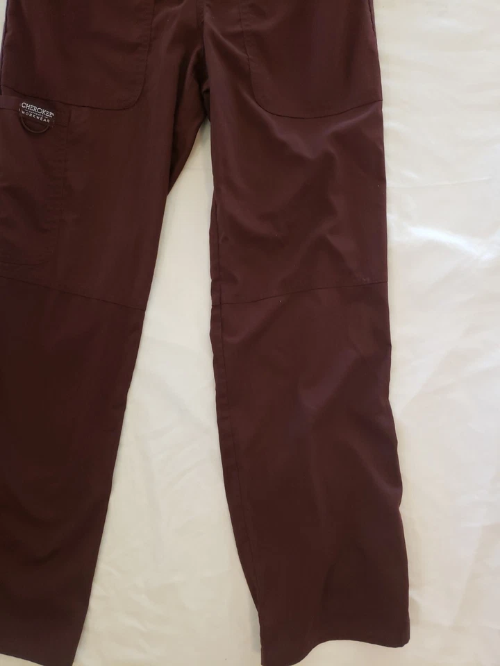 Cherokee Workwear Scrubs Mid Rise Pull-On Petite Pant WW110P ESP Espresso XS  - Image 4 of 4