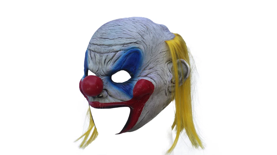 Ghoulish Productions Clooney Clown Latex Face Mask Horror Halloween Cosplay - Image 2 of 4