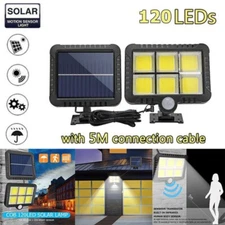 Waterproof 120 LED Solar Power COB Motion Sensor Wall Light Outdoor Garden Lamp