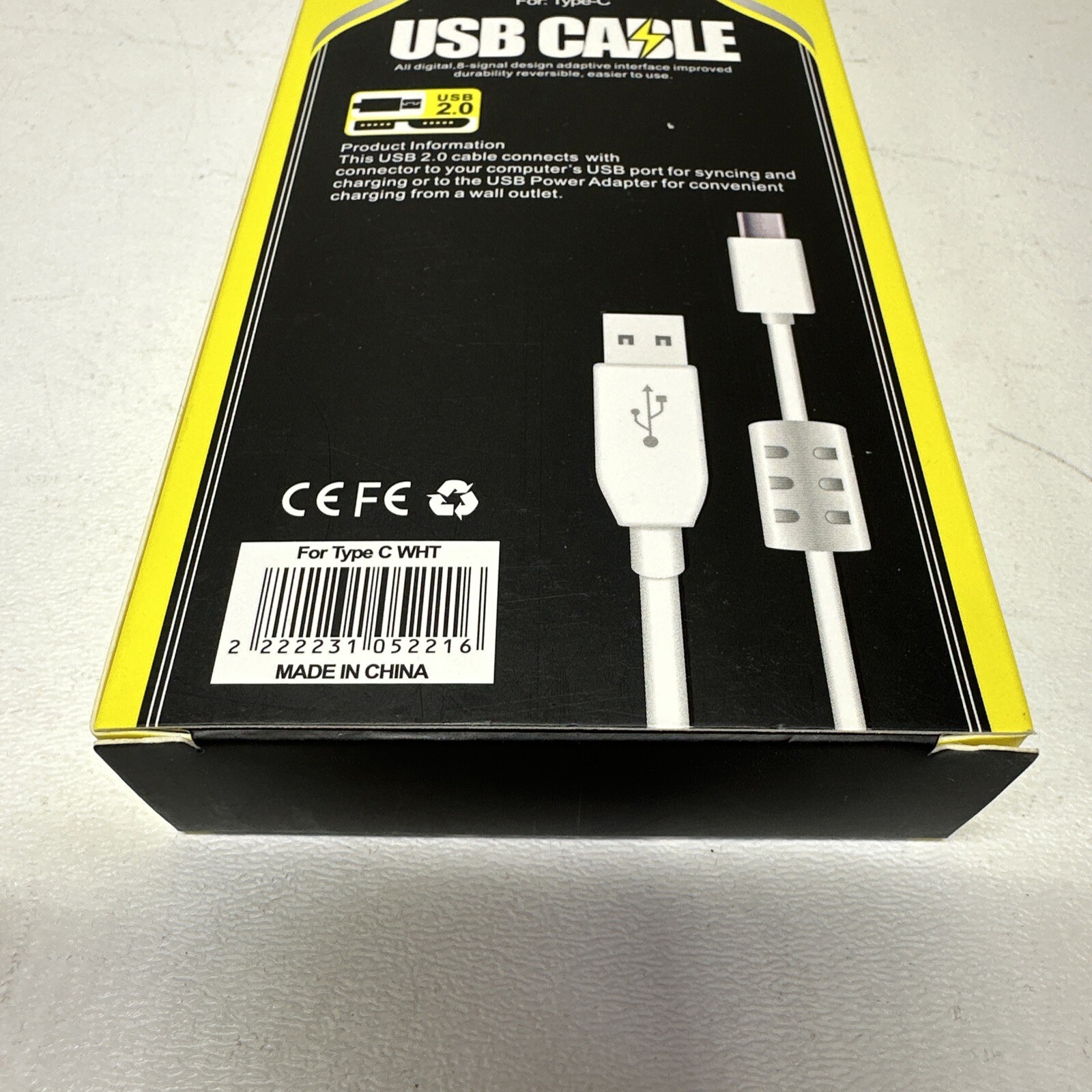 Lot Of 3 New SWIFT USB Type - C Charging Cable 5 Foot - White