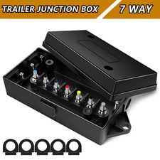7-Way Electrical Trailer Wire Cable Connector Connection Light Junction Box Car,