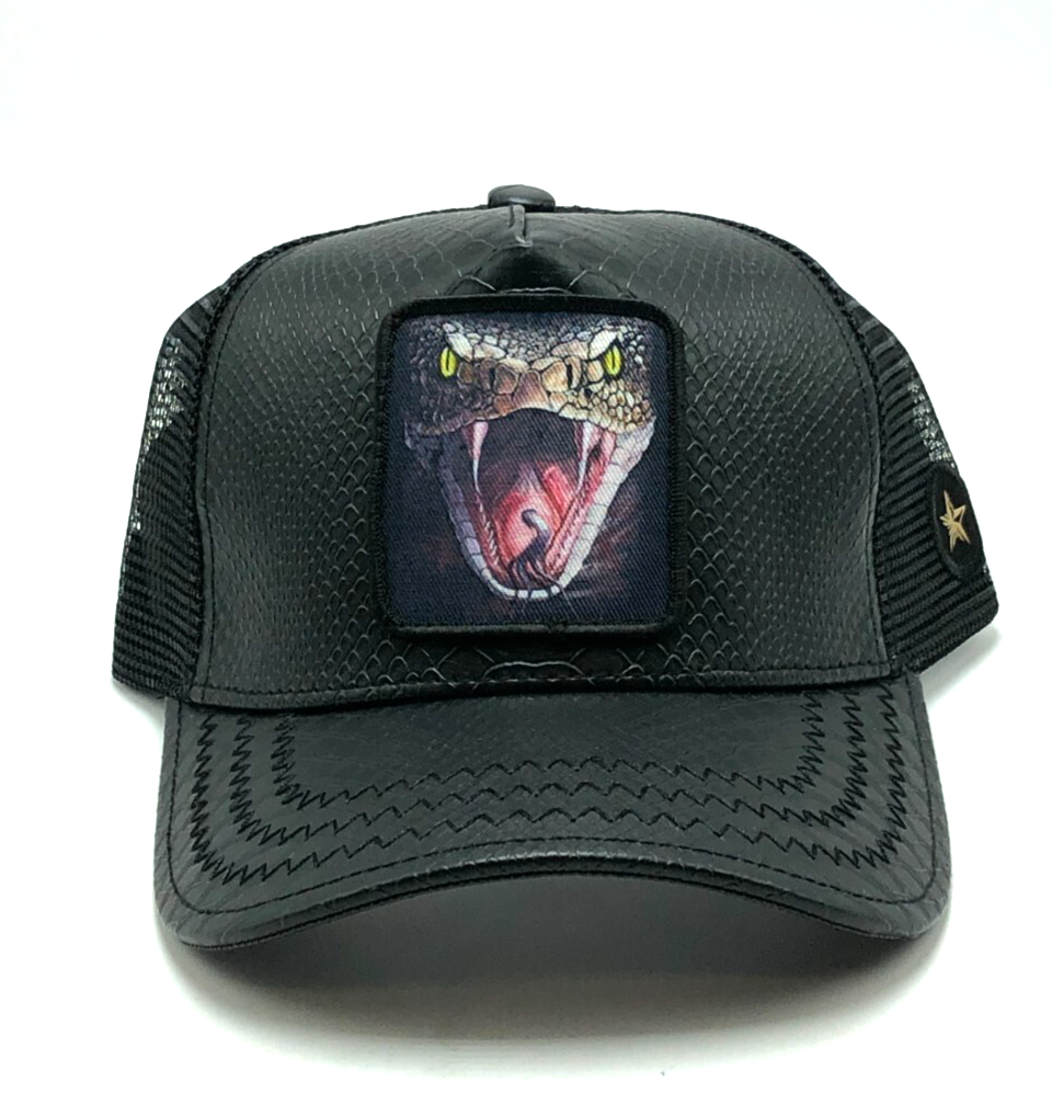 NEW* Unisex NEW GOLD STAR HAT GHOST VIPER TRUCKER HAT LEATHER