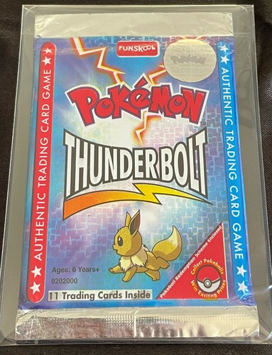 Pokemon Cards Thunderbolt Booster Pack Sealed Funskool Red Logo 