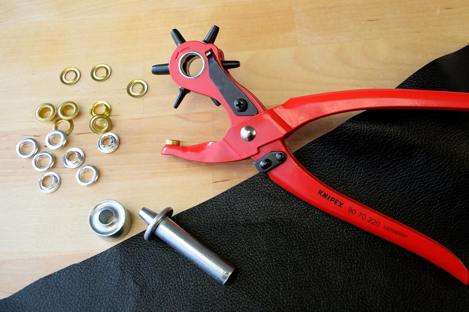 KNIPEX - 90 70 220 Herramientas - Alicates perforadores giratorios (9070220), Rojo Foto 2 de 4