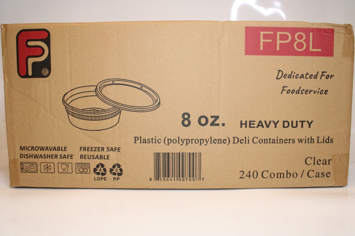 baf  FP Plastic Deli Containers with Lids 240 Restaurant Combo