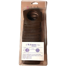 40mm Curtain Eyelet Rings Square Round Grommets Leather Crafts - 8pcs Rido Deko