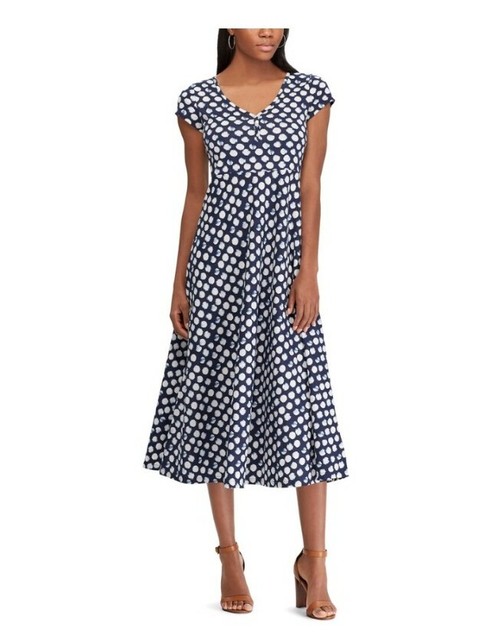 chaps polka dot dress
