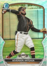 2023 Bowman Chrome  Aeverson Arteaga Lunar Glow Refractor SP RC