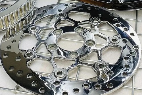 HARLEY SOFTAIL FAT BOY 2018 -25 FRONT CUSTOM CHROME WHEEL ROTORS OEM EXCHANGE - Picture 4 of 17