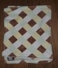 Blankets  Beyond Brown Green Yellow Block Pattern Baby Blanket