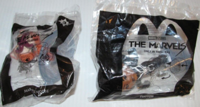 Lot of 2 ~ McDonald's Happy Meal Toys THE MARVELS #3 Marvel's Goose & #7 Photon