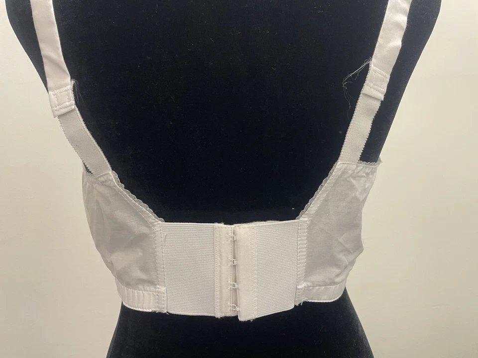 Sujetador cruzado vintage UNDERSCORE encaje y algodón copa suave talla 34 D 34D Foto 4 de 4