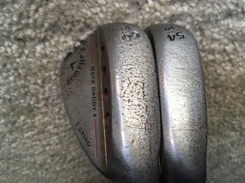 Callaway Mack Daddy 4 S Grind Raw 54° Sand & 60° Lob Wedge(s) Stiff Steel - Picture 2 of 8