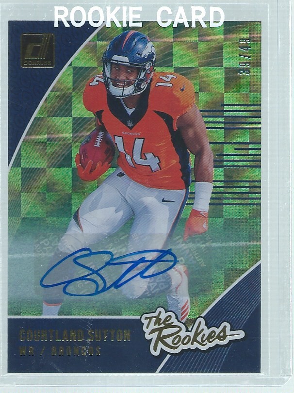 COURTLAND SUTTON 2018 PANINI DONRUSS THE ROOKIES AUTO RC #D 39/49