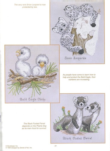 Endangered Young'uns Designs By Gloria & Pat Book 88 Vol 2 Cross Stitch Patterns - Picture 5 of 9