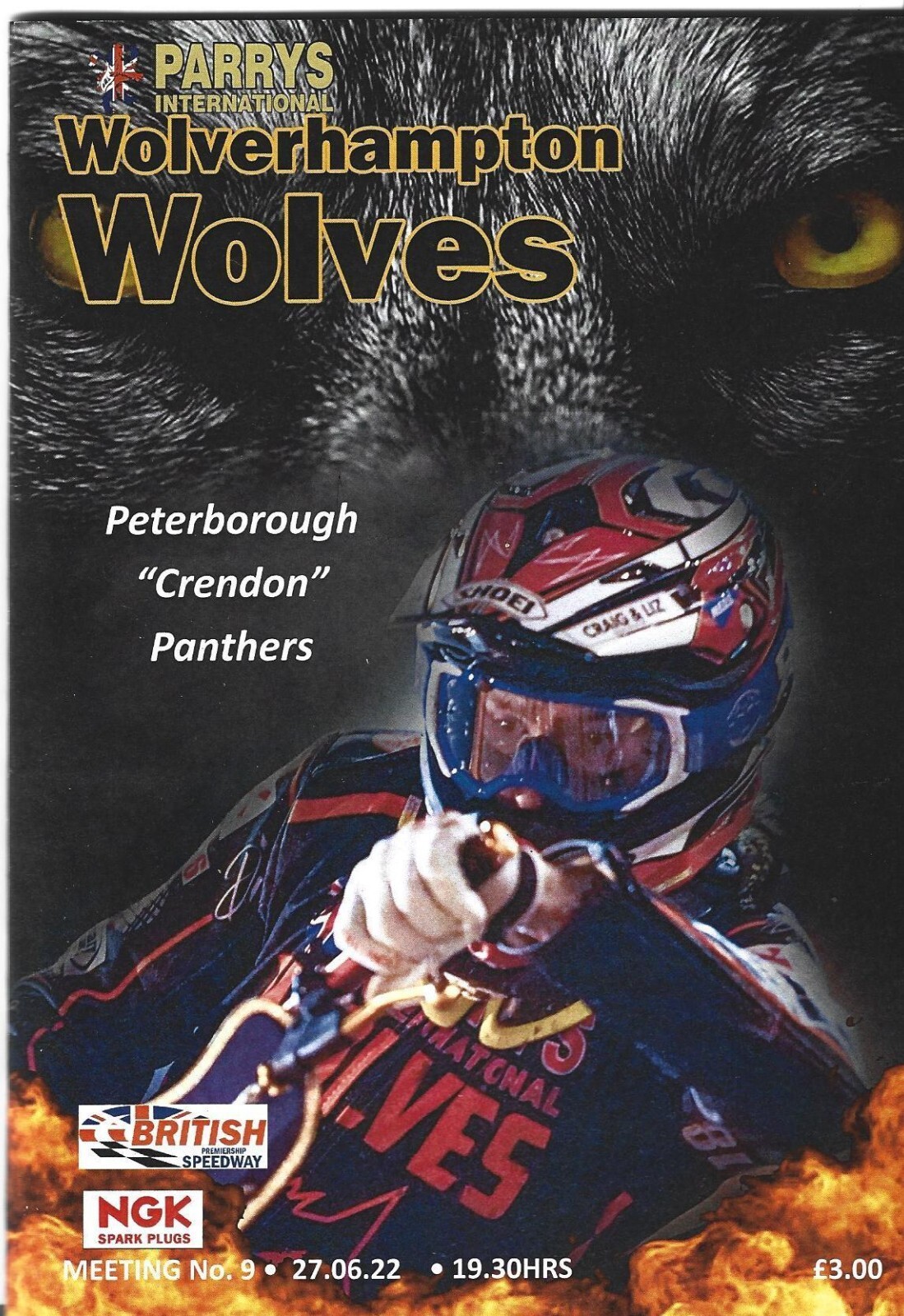 WOLVERHAMPTON V PETERBOROUGH 27/6/2022 BLANK SPEEDWAY PROGRAMME eBay