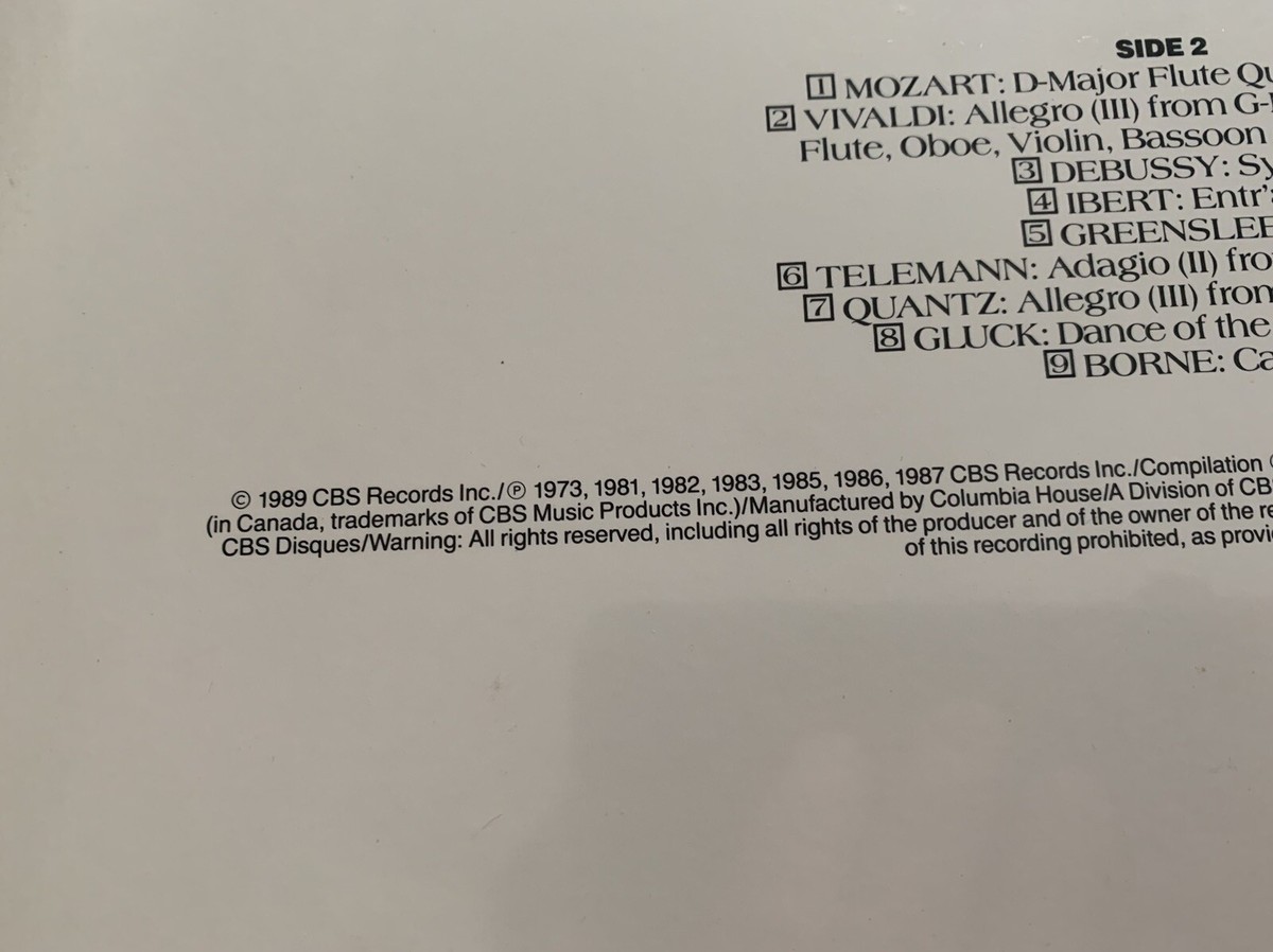 Jean-Pierre Rampal Music, My Love ~1989 SEALED Vinyl LP Flute