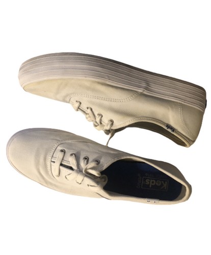 Keds Zapatillas Deportivas Para Mujer Plataforma De Lona Blanca 9.5 Sueño  Espuma Con Cordones | eBay