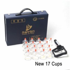 Express Ship Hansol 17 Cups Cupping Set with Hand Pump, Multiple Cup Sizes