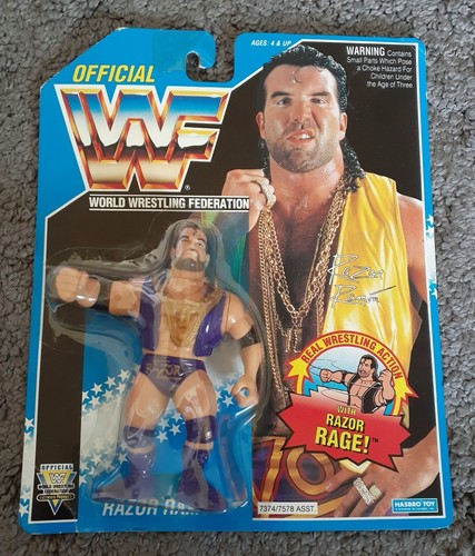 WWF Hasbro Razor Ramon 1994 Series 10 Purple Trunk...